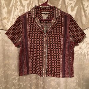 NWT*Rachel Zoe bohemian boxy button-up